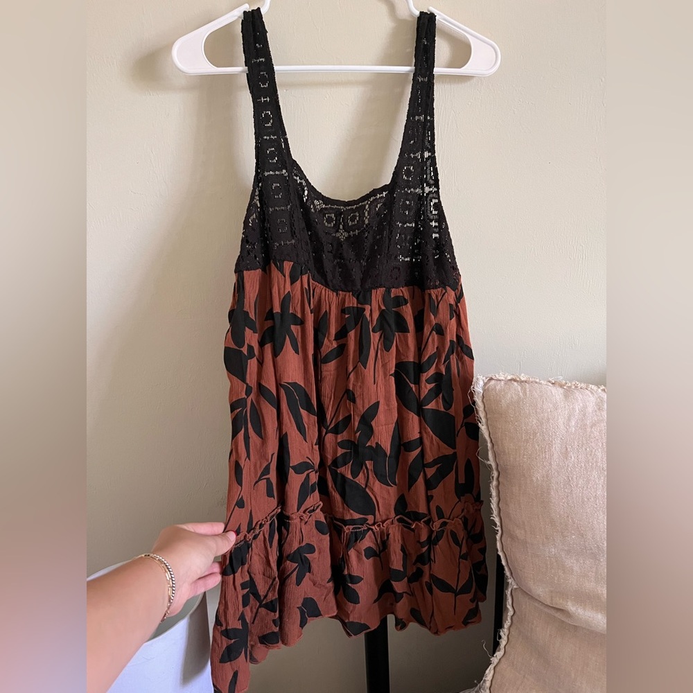 Black floral dress